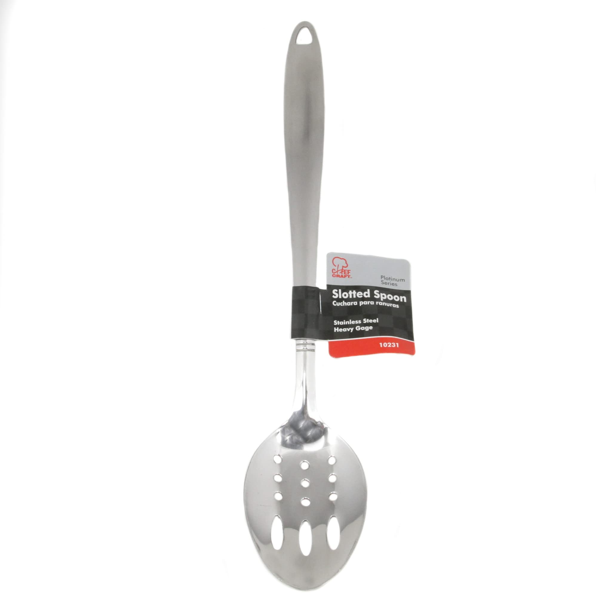 Chef Craft Select Slotted Spoon, 13 Inch, Stainless Steel