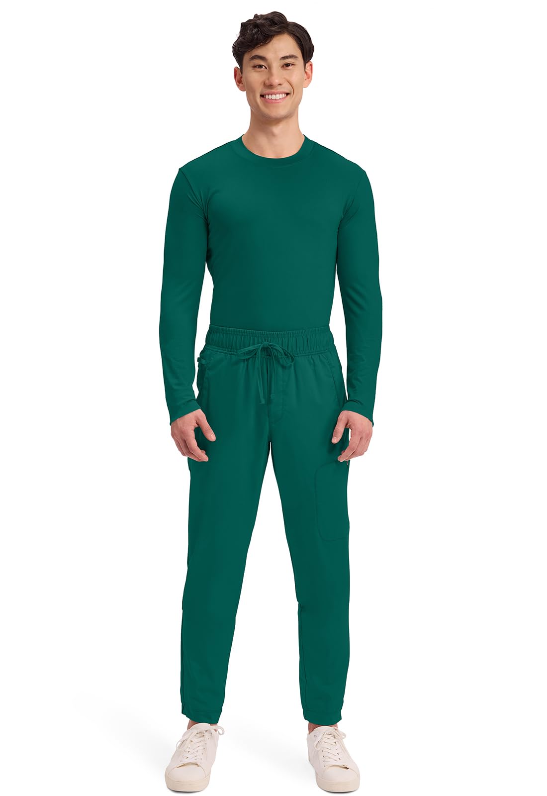 Cherokee Men Scrubs Pant Workwear Revolution Natural Rise Jogger Ww012T, M Tall, Hunter