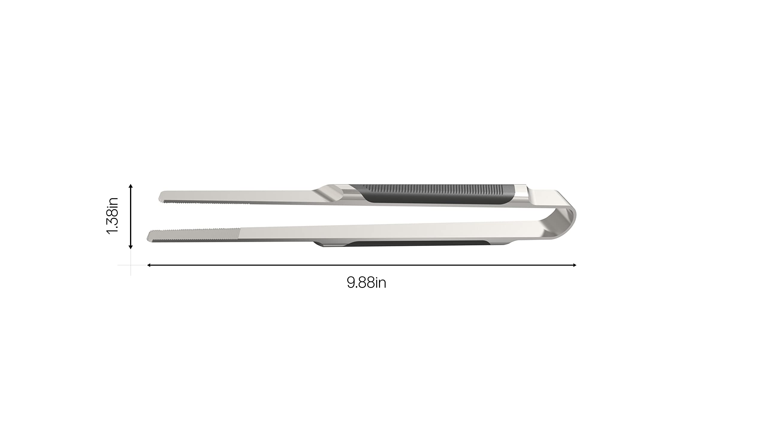 Everdure By Heston Blumenthal Premium Medium Grilling Tweezers: Brushed Stainless Steel, Soft Grip Handle And Lightweight, Perfe