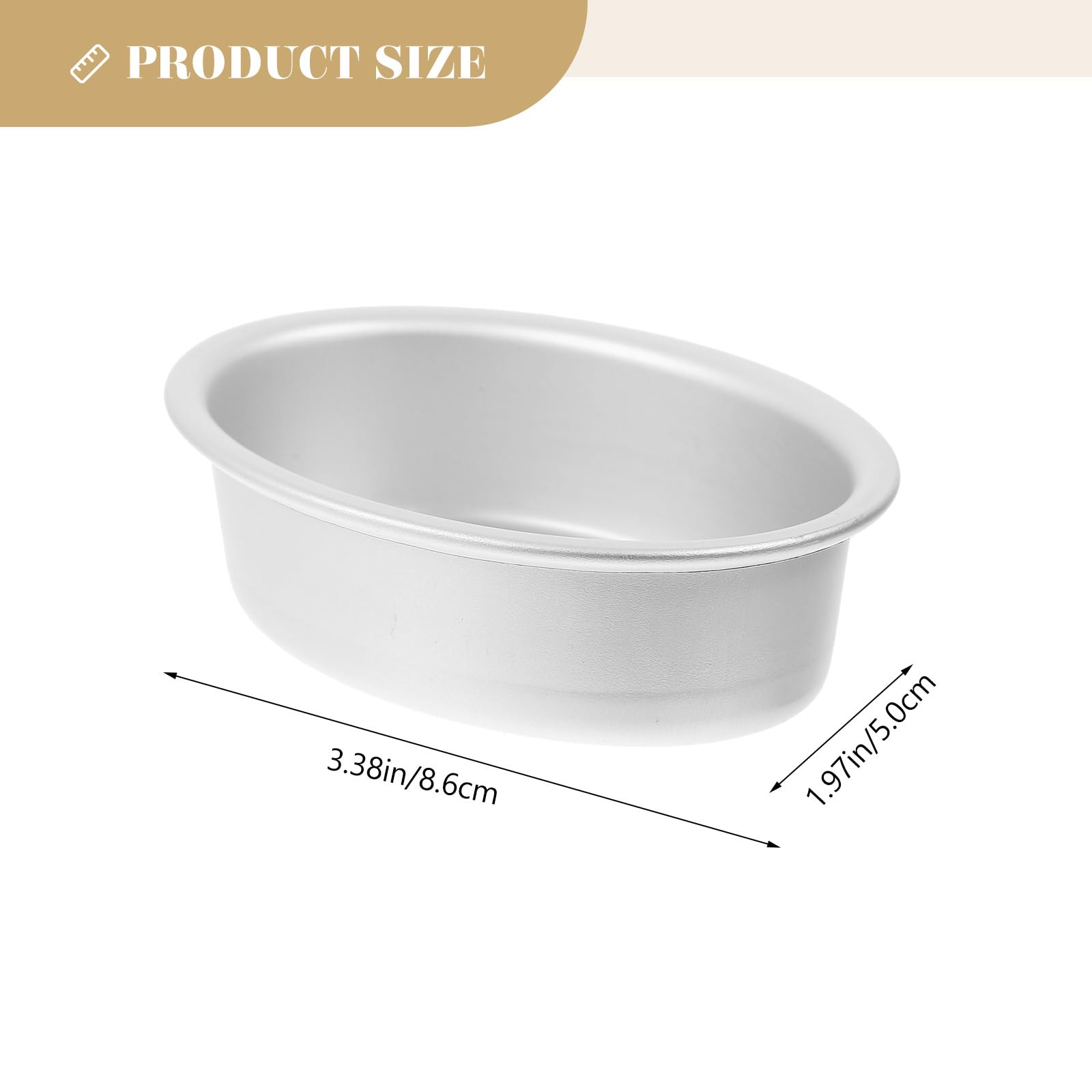Luxshiny 10Pcs Mini Cheese Cake Mold Pan, Flan Mold, Oval Cake Pan Egg Pudding Mold Mini Tart Tins Baking For Baking Cooking Min
