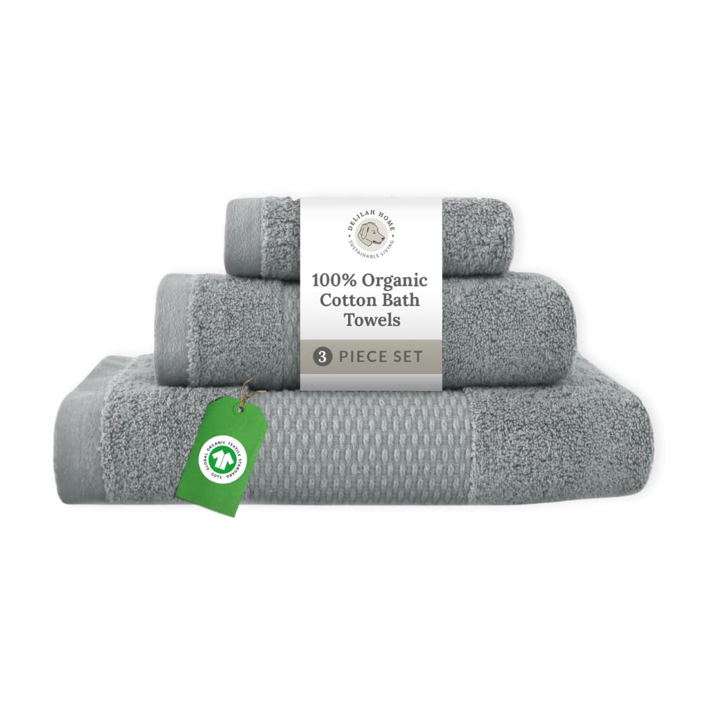 Delilah Home - Luxury Bath Towel Collection - 100% Cotton Turkish Towel Set For Bathroom - Ultra-Soft & Absorbent Organic Spa To