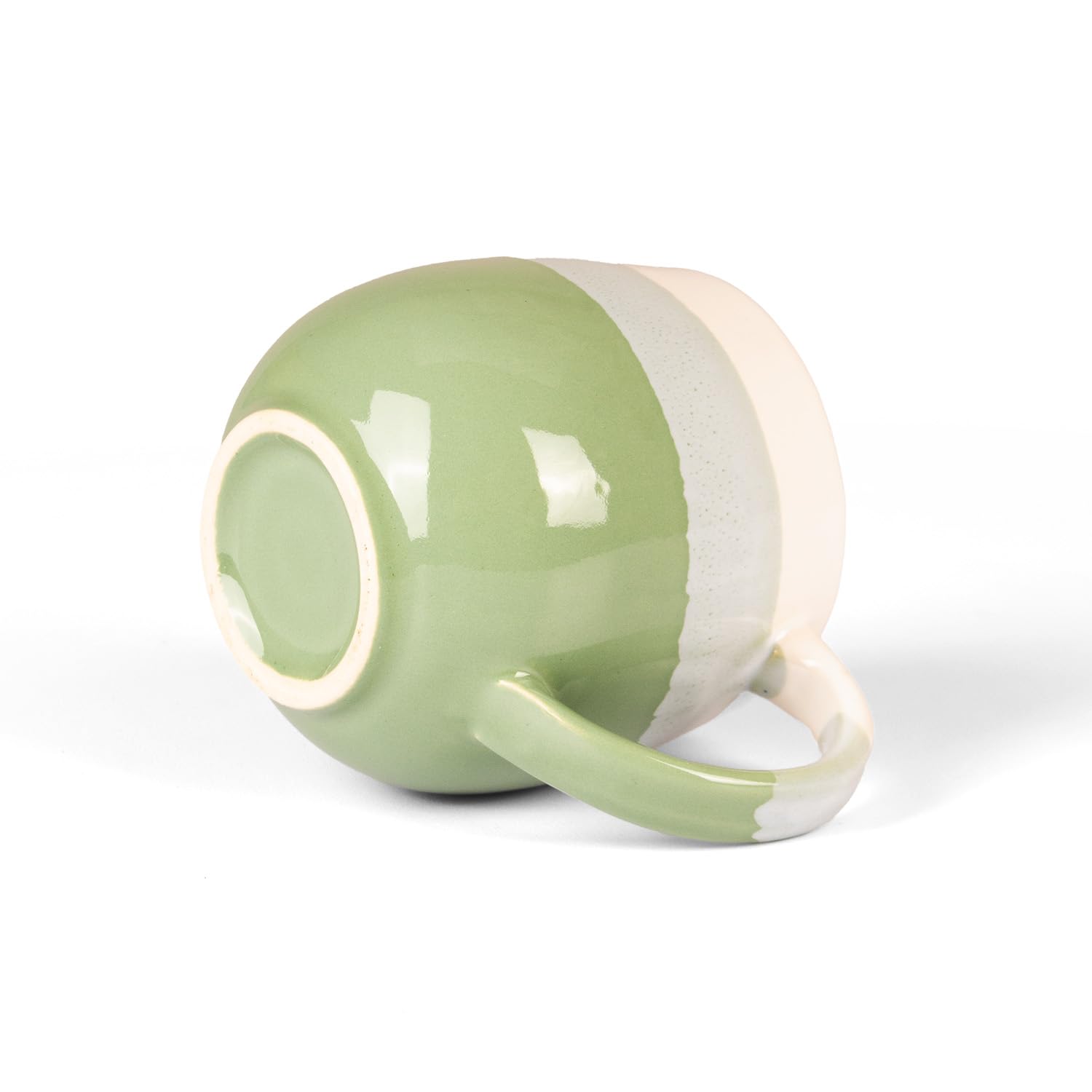 U & U UNIQUE UTILITIES Ceramic Coffee Mug Milk Cup for Home & Office Gift - 450 ML (Olive Green)