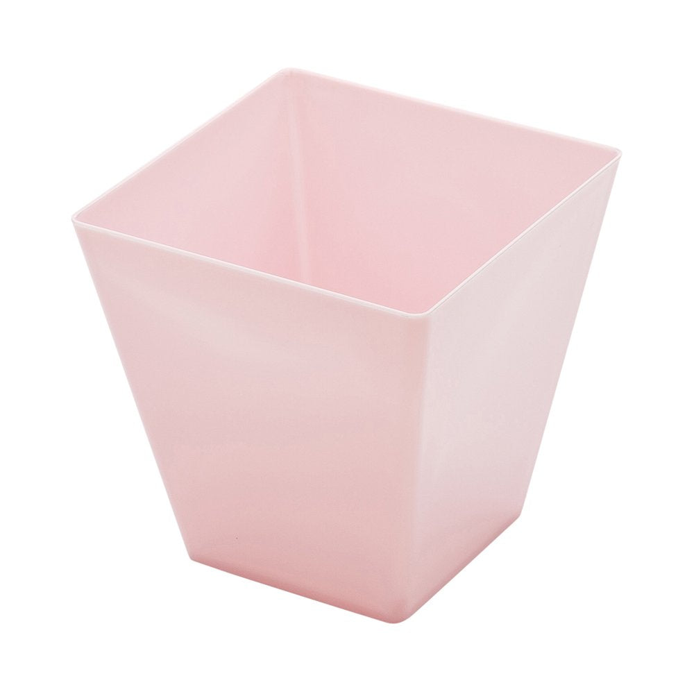 Restaurantware 8 Ounce Large Kova Cups 100 Disposable Dessert Tumbler - Lids Sold Separately Sturdy Powder Pink Plastic Appetize