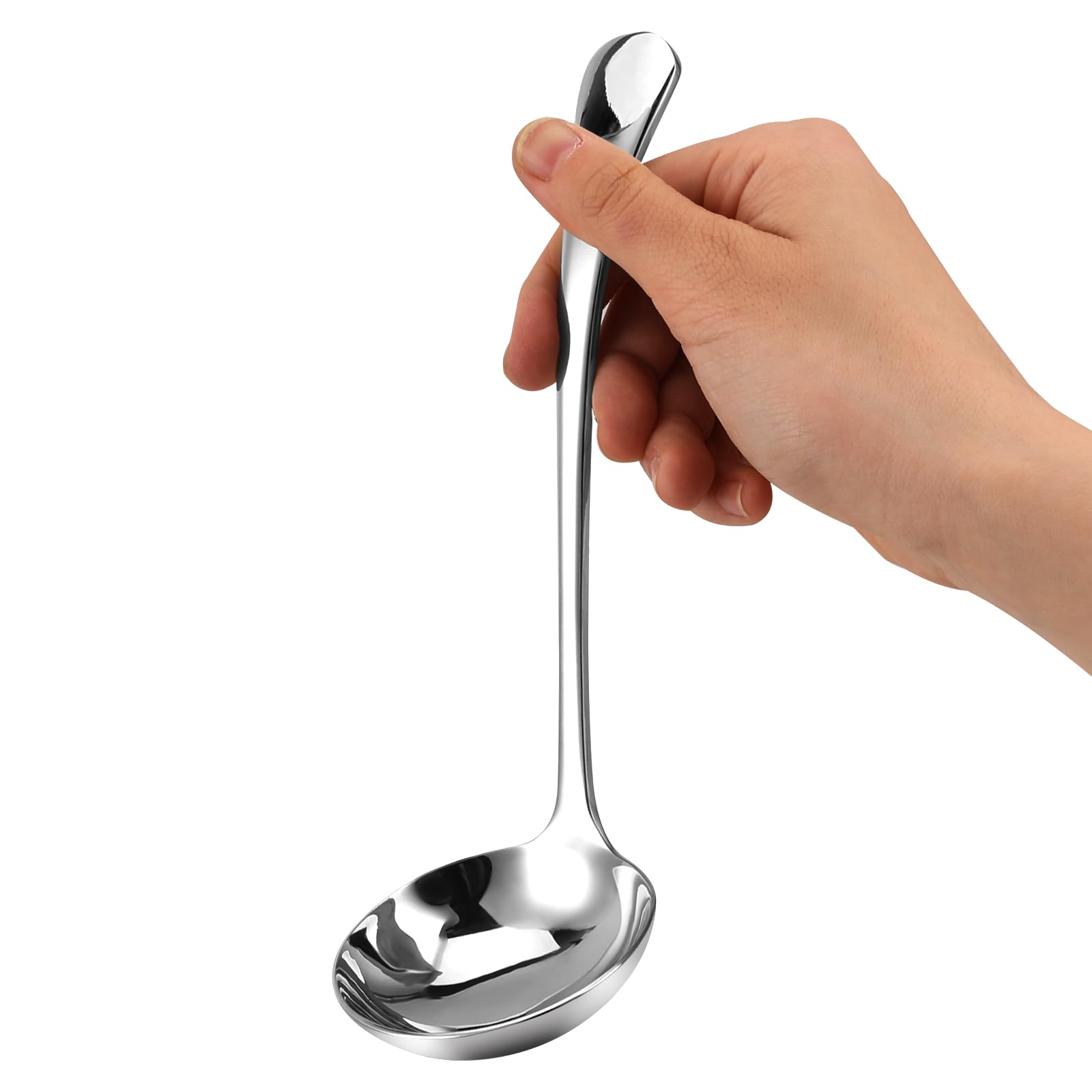 Gravy Ladle 7.9 Stainless Steel Silver Small Ladle Sauce Soup Ladles Mirror Polished Kitchen Utensil for Spooning Gravy Sauce 
