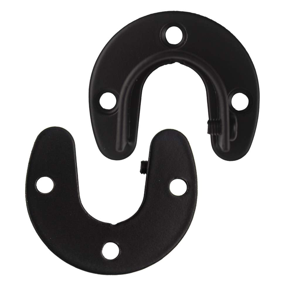 Zipseven 1-5/16 Shower Closet Rod Holder Set U Shaped Hanging Rod Flange Socket Heavy Duty Curtain Pole Bracket Supports Stainle