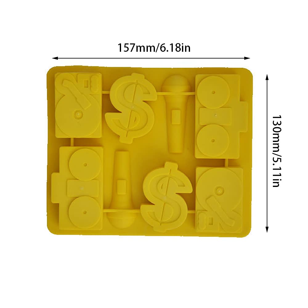 Cestony 3Pcs Hip Hop Dj Karaoke Boomboxsilicone Molds For Diy Ice Cube Fondant Biscuit Cookies Chocolate Dessert Decor