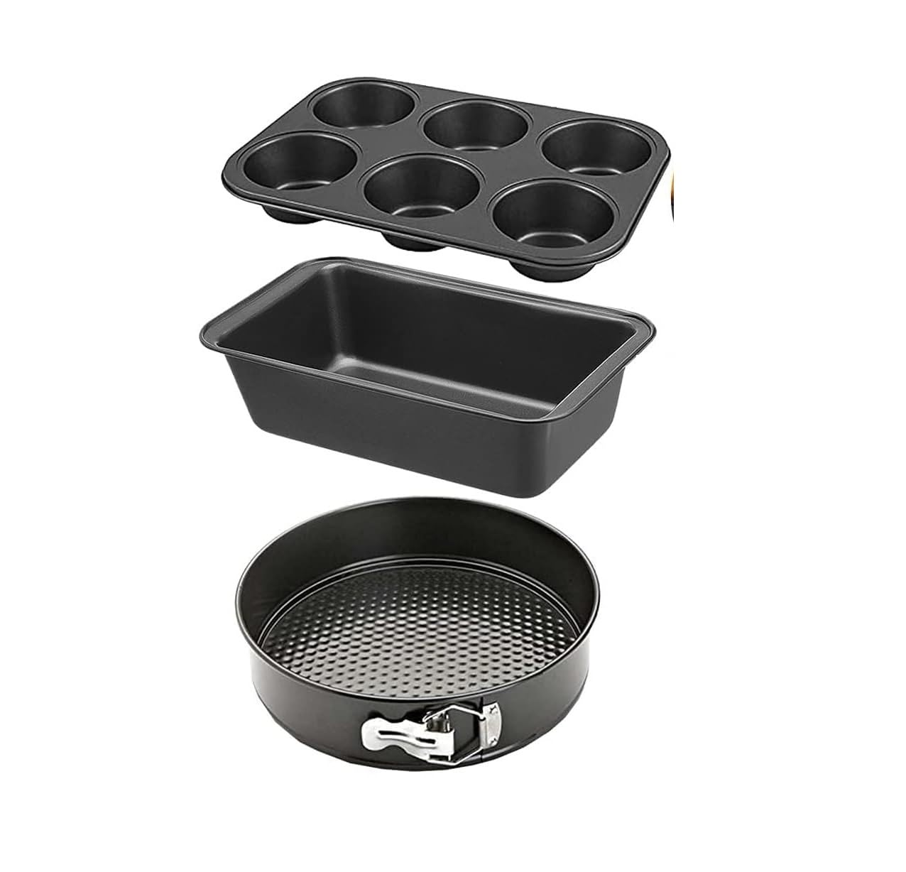 Xacton Cake Mould Combo I Round Shape Cake Mould,Bread Loaf Pan, And 6 Slot Cup Cake Muffin Tray I Cake Baking And Decoration To