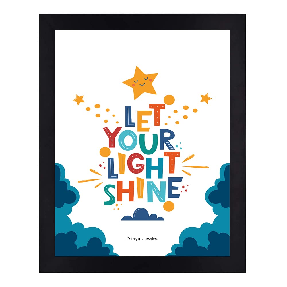 Interio Crafts Positive Quotes Motivational Wall Frames - Synthetic Wood - 13 X 10 Inches (Style 5)