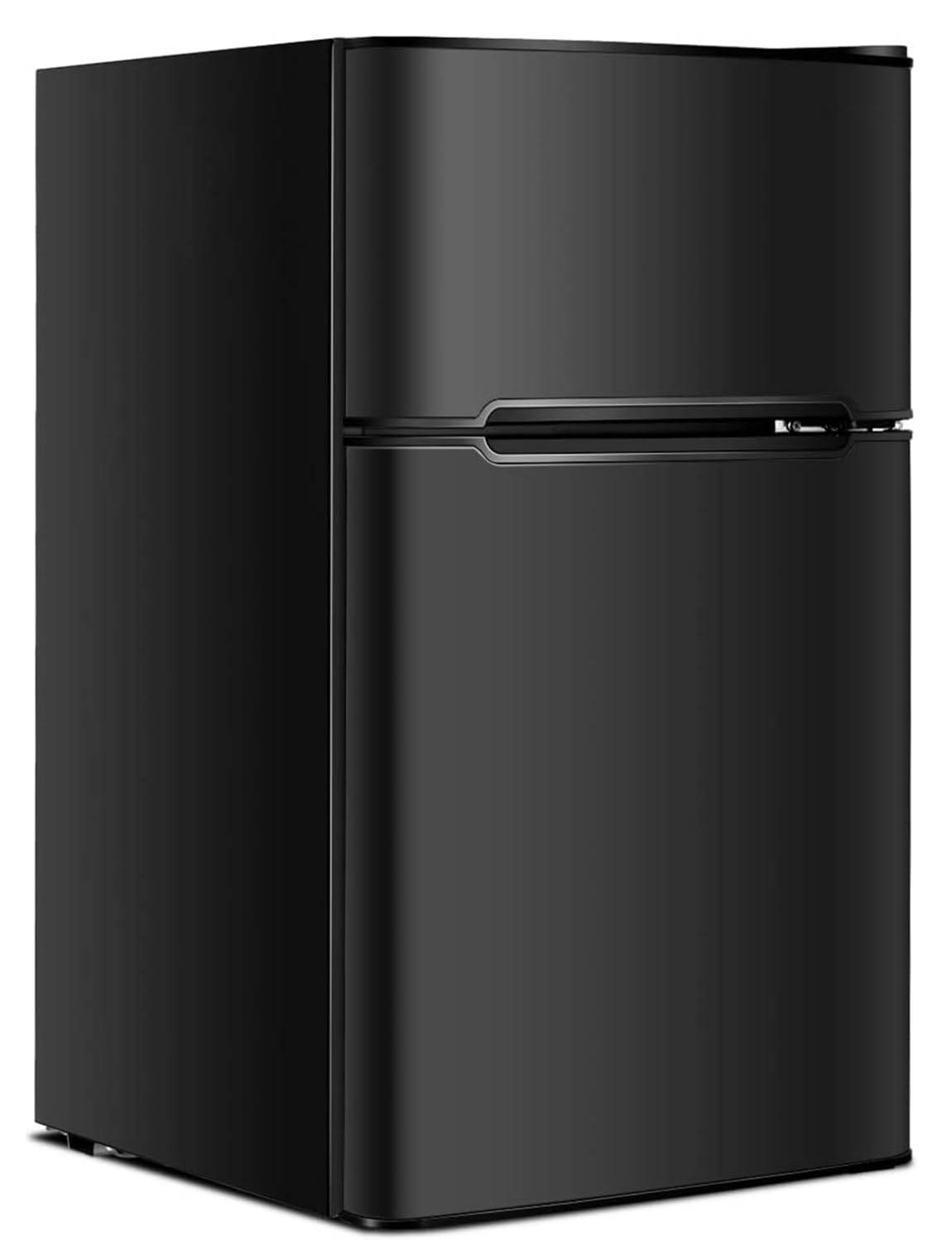 Nafort Mini Fridge With Freezer 3.2 Cu Ft. 2-Door Freezer Cooler Refrigerator With Reversible Door, Removable Glass Shelves&Draw