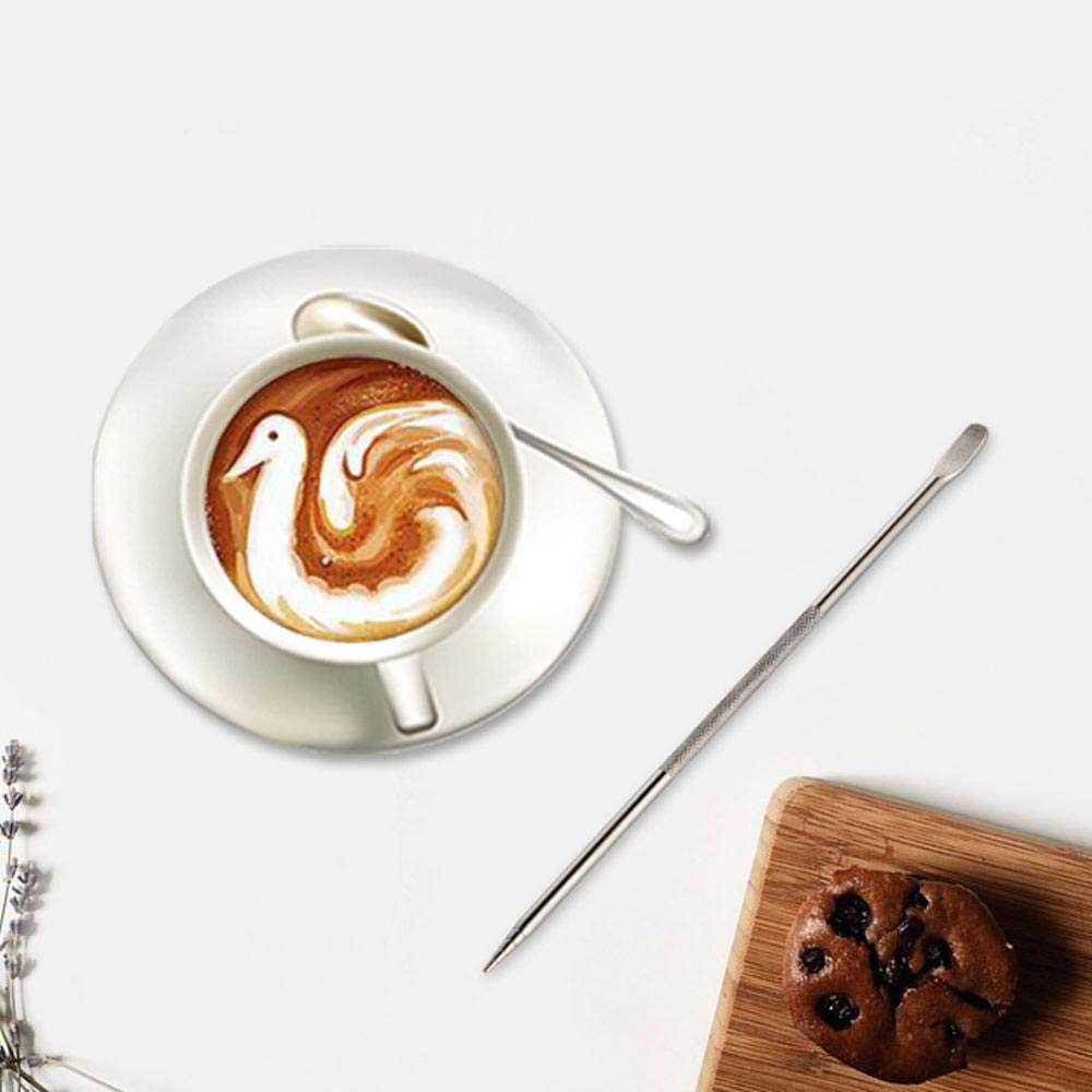 Pzrt 304 Stainless Steel Coffee Art Pen Barista Cappuccino Espresso Coffee Decorating Latte Art Pen Fancy Cafe Tool
