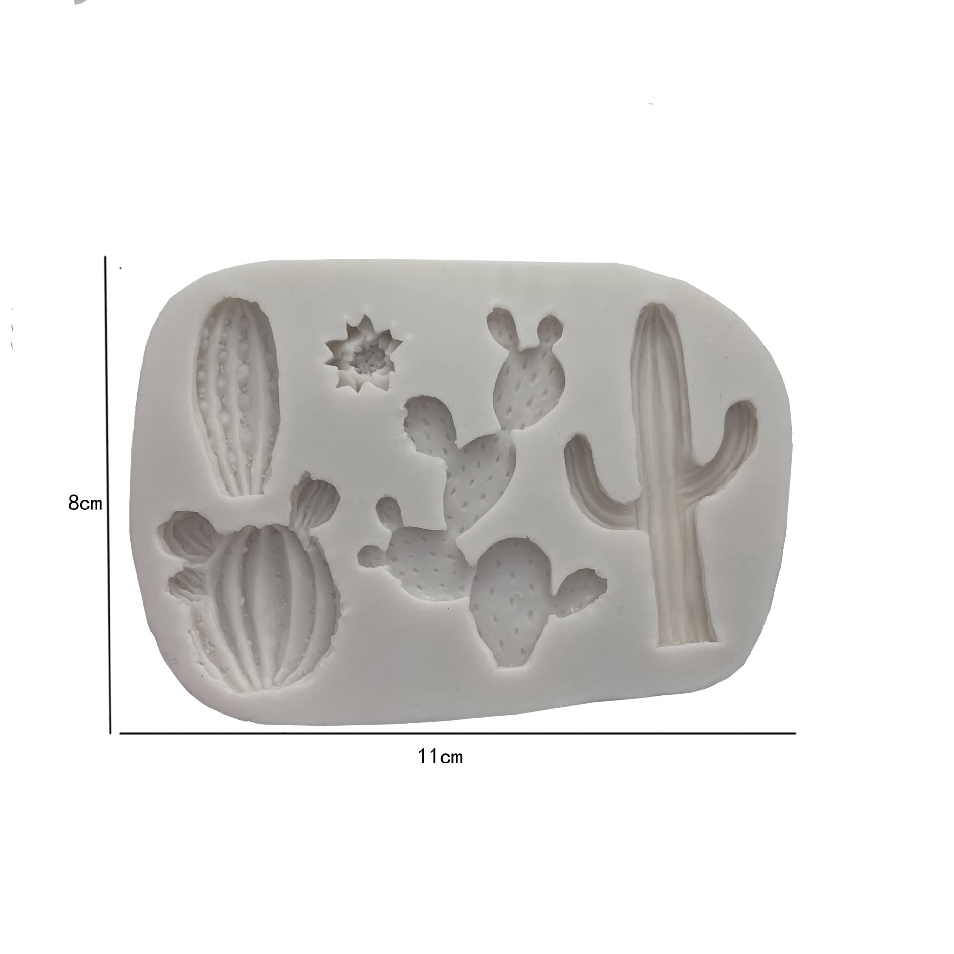5-Cavity Cactus Plants Silicone Molds For Diy Fondant Candy Making Chocolate Mold Desserts Ice Cube Gum Clay Biscuit Plaster Res