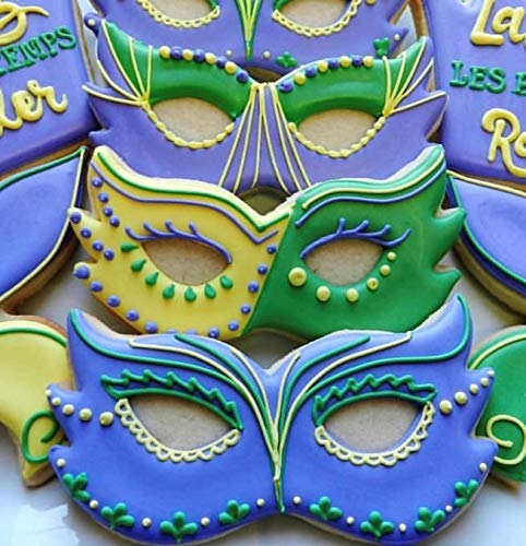 Mardi Gras Mask Cookie Cutter, 4.5'' Made In Usa By Ann Clark