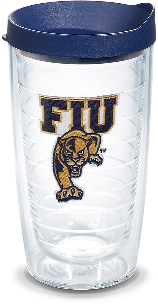 Tervis Fiu Panthers Logo Tumbler With Emblem And Navy Lid 16Oz, Clear