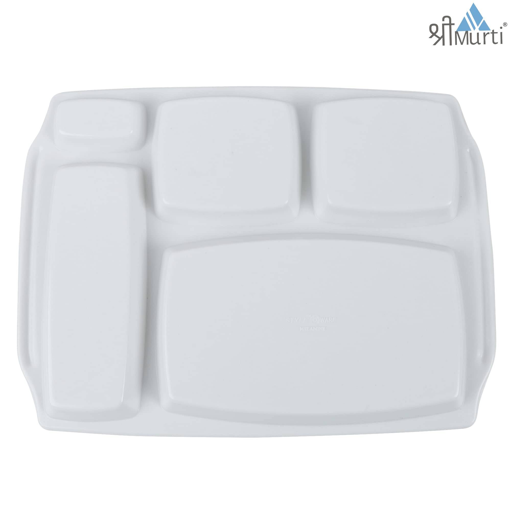 Shree Murti Melamine Rectangular Dinner Plate with 5 Sectioned Funny Cartoon Printed Plate (Batman) |Perfect Gifting for Navratr