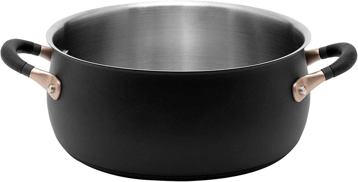 Meyer Stainless Steel Dutch Oven, 5 Quart Stock Pot, 9.5'' Induction Compatible Stockpot, Dishwasher Safe Casserole Pot, Oven Sa
