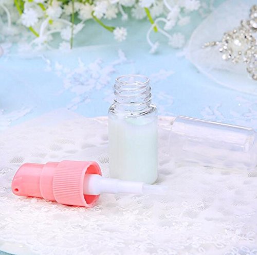 Ericotry 6 Pack Empty 10Ml Plastic Pump Bottles Cream Shampoo Lotion Pump Bottle Refillable Sample Travel Bottles Toiletries Liq