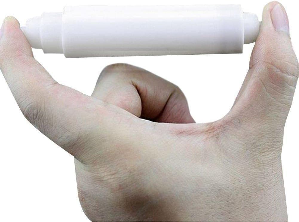 1Pc White Stretch Toilet Roll Paper Shaft Flexible Plastic Insert Bathroom Accessories Holder Paper Roller Spring For Home Toile