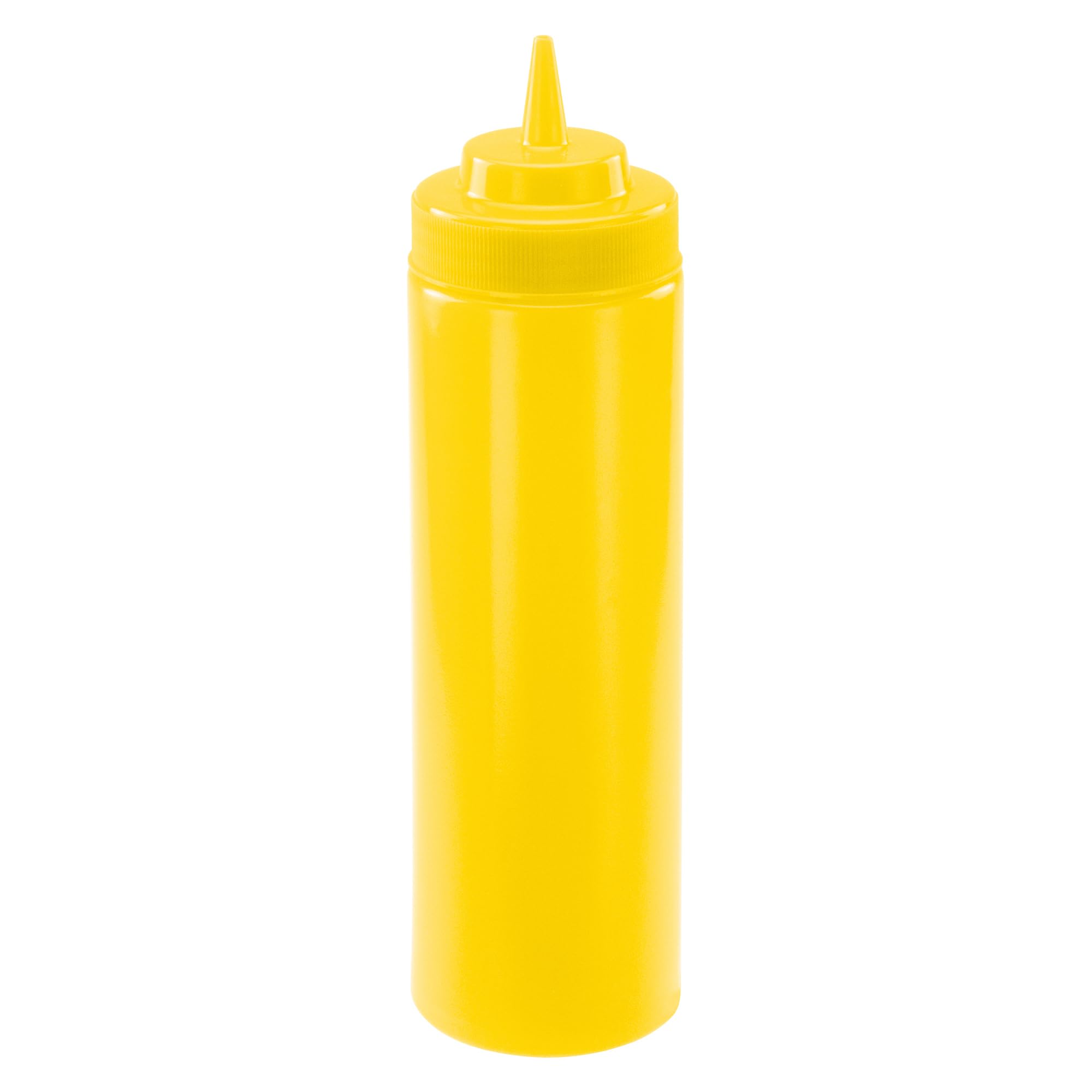 Squeeze Bottle, 24 Ounce, Wide Mouth, Plastic, Yellow (6 pieces/Unit)