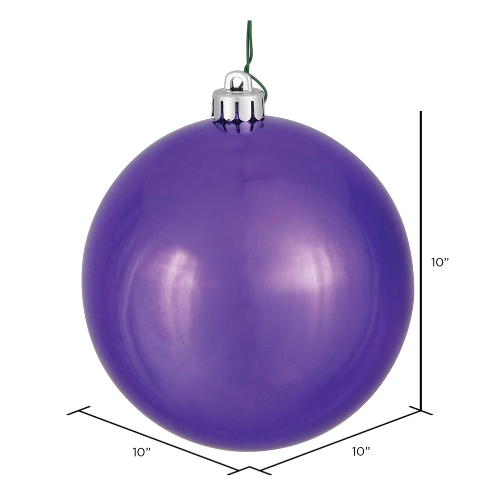 Vickerman 10 Plum Shiny Ball Ornament