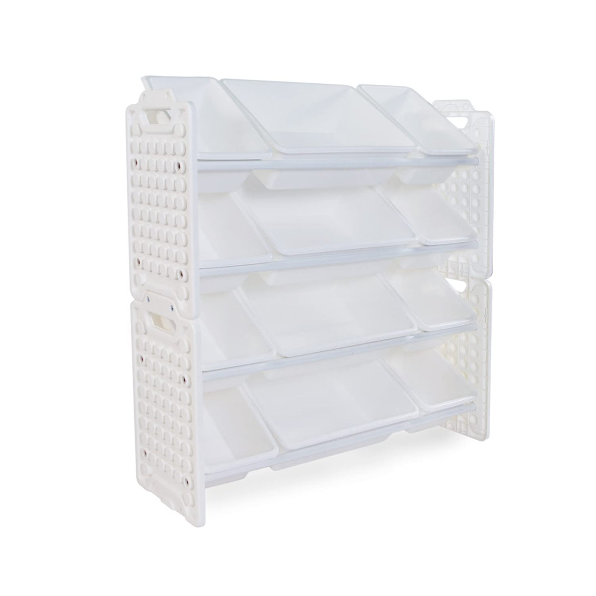 Uniplay Toy Organizer With 12 Removable Storage Bins, Multi-Bin Organizer For Books, Building Blocks, School Materials, Toys Wit