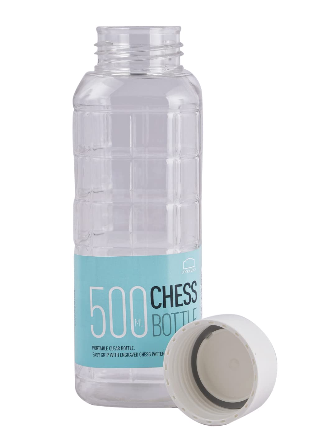 Lock & Lock Chess Water Bottle - 500Ml_White (Pack Of 2)
