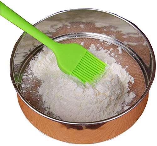 Loveday 6'' Flour Sieve Stainless Steel Professional Round Flour Sieve Strainer With 60 Mesh (6 Inch, 18/8 Steel)