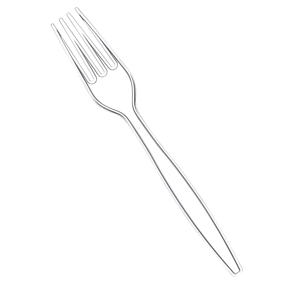 Comfy Package [100 Pack] Heavy Duty Disposable Basic Plastic Forks - Clear
