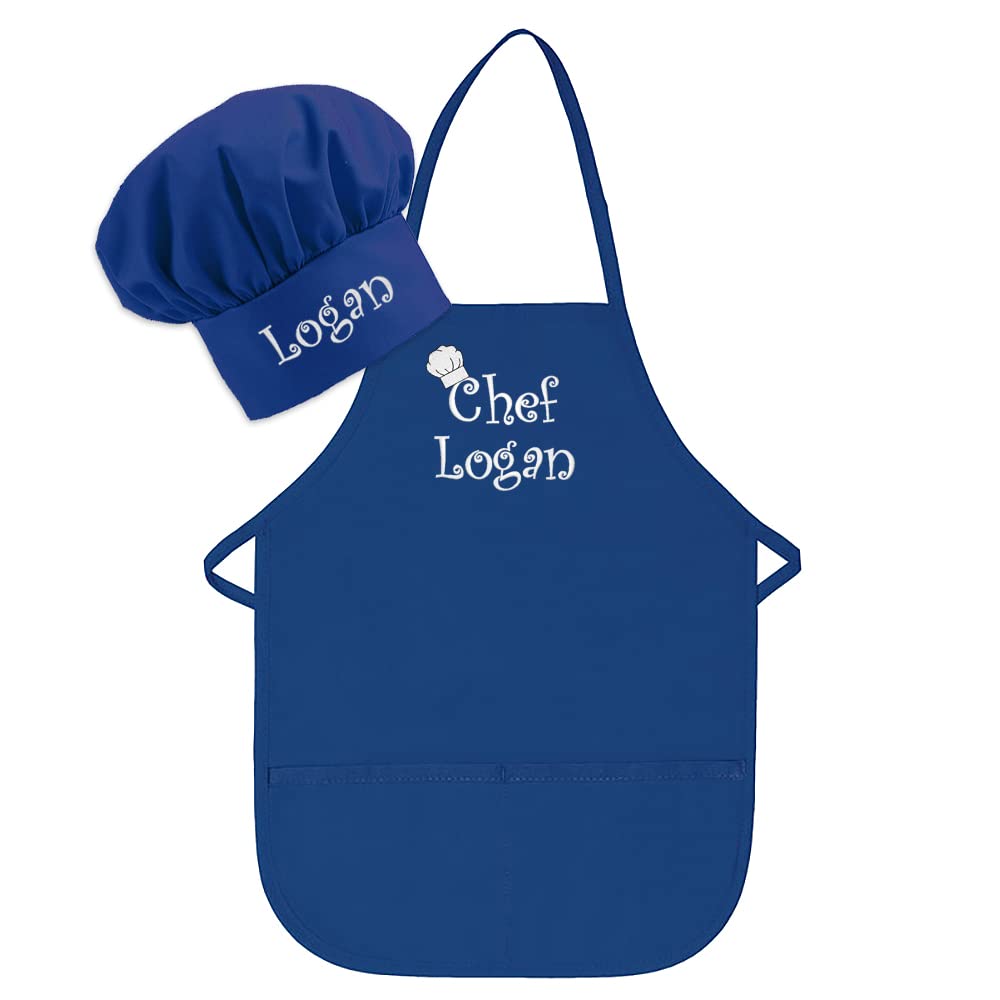 The Apronplace Personalized Chef Any Name Child Apron And Hat Set Add Your Own Name For Kids, Kitchen, Baking