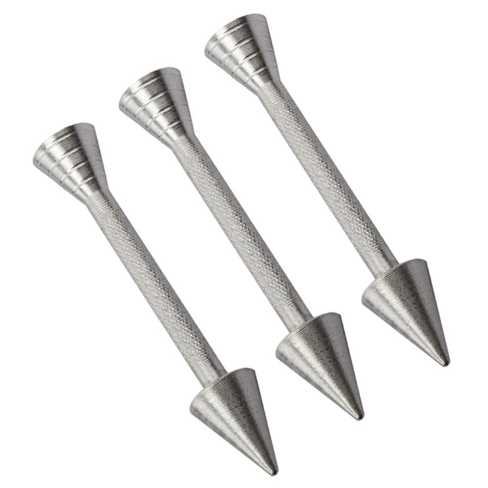 Yardwe Cupcakes 3Pcs Aluminium Alloy Flower Nail Baking Pastry Cone Holder Cake Piping Rod Icing Rose Sticks Cake Decoration Too