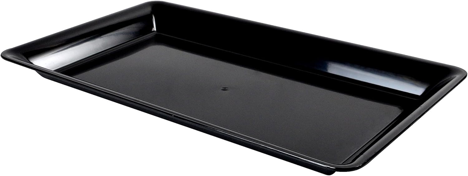 Platter Pleasers Rectangular Serving Tray, 18 x 12, Black