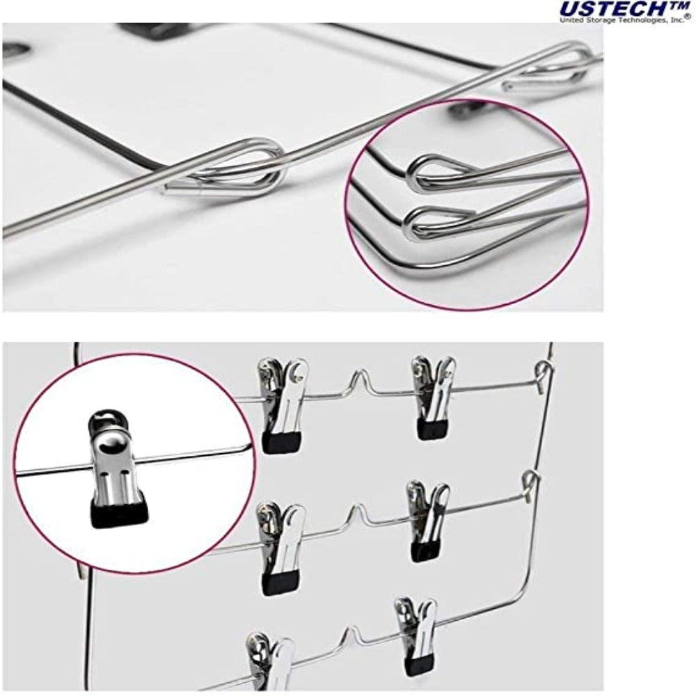 6-Tier Foldable Pants & Skirts Hanger Organizer