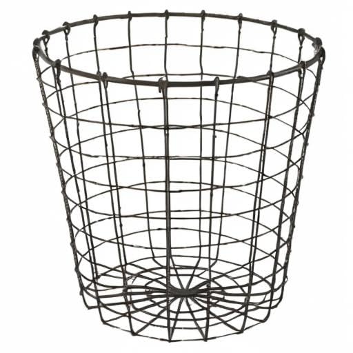 G.E.T. Wb-317-Mg Heavy Duty Iron Wire Utility Storage Basket, Round, 8'' X 8'', Grey