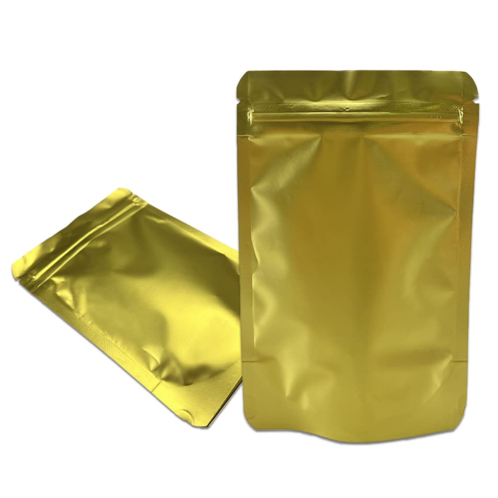 Stand-Up Resealable Heat Seal Bags 3.54Mil Mylar Forsted Aluminum Foil Sealed Bags For Zip Packaging Lock Food Storage Pouch 50 
