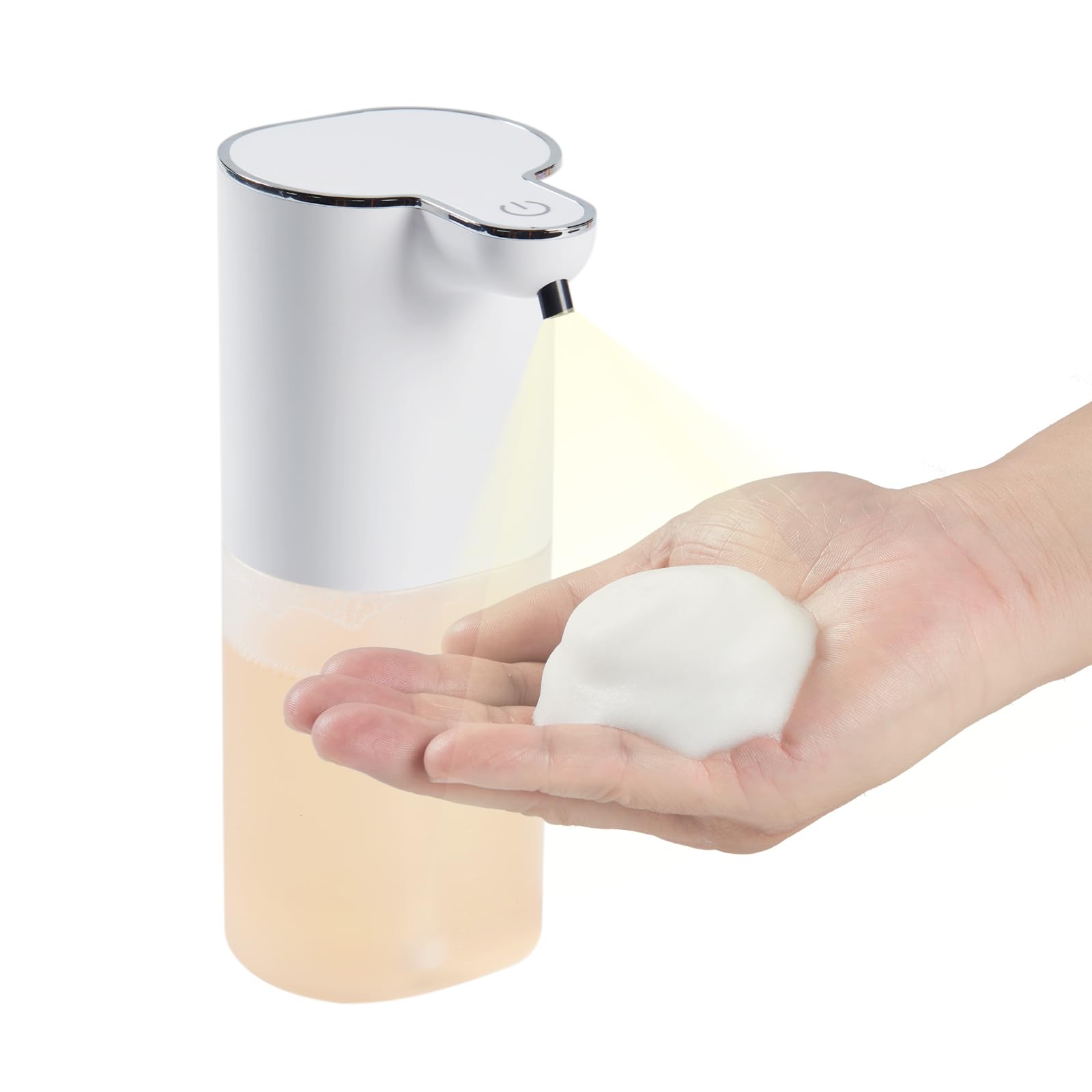 Vuswikoti Automatic Foaming Soap Dispenser, Rechargeable, Touchless Foam Soap Dispenser with Motion Sensor for Bathroom & Kitche