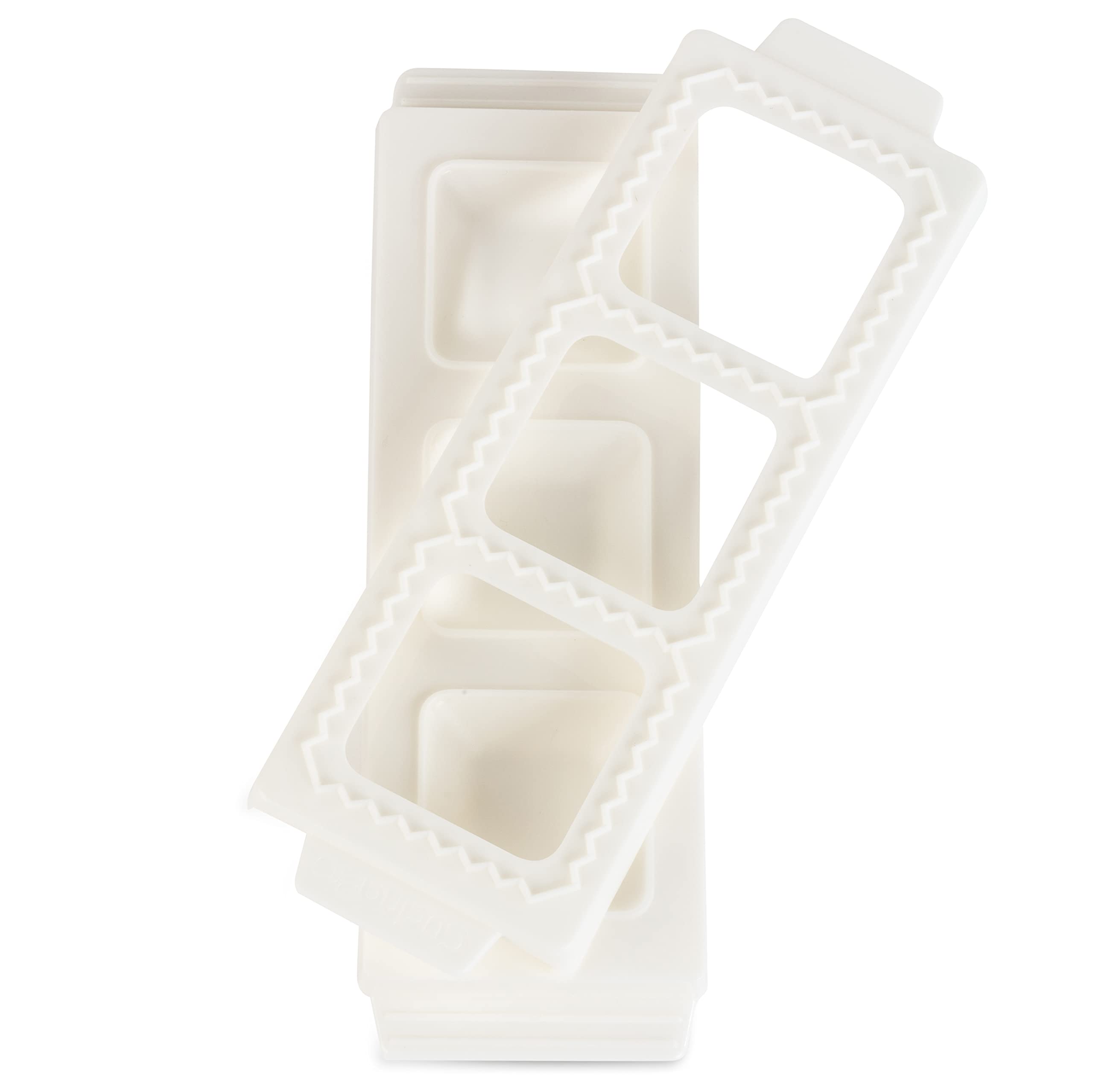 CucinaPro Jumbo Squares Ravioli Molds - 2-Pack 2" Pasta Maker, Easy to Use & Clean, Ideal for Italian Dinner Parties