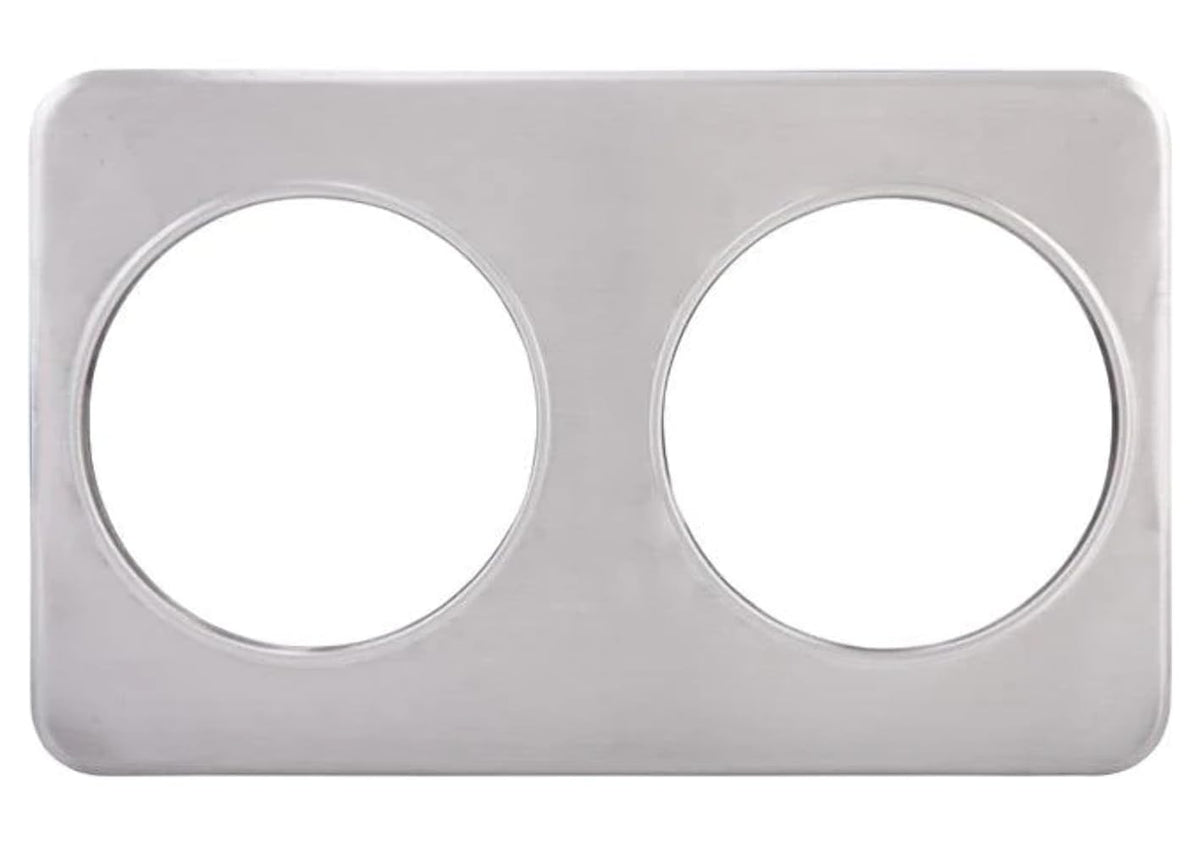 Winco Adaptor Plate, Two 8-3/8-Inch Holes, Stainless Steel