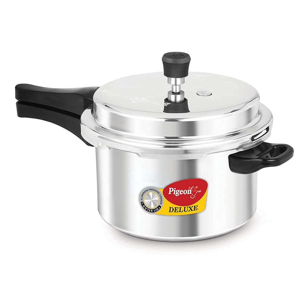 Pigeon Pressure Cooker - 5 Quart - Deluxe Aluminum Outer Lid Stovetop & Induction - Cook delicious food in less time: soups, ric