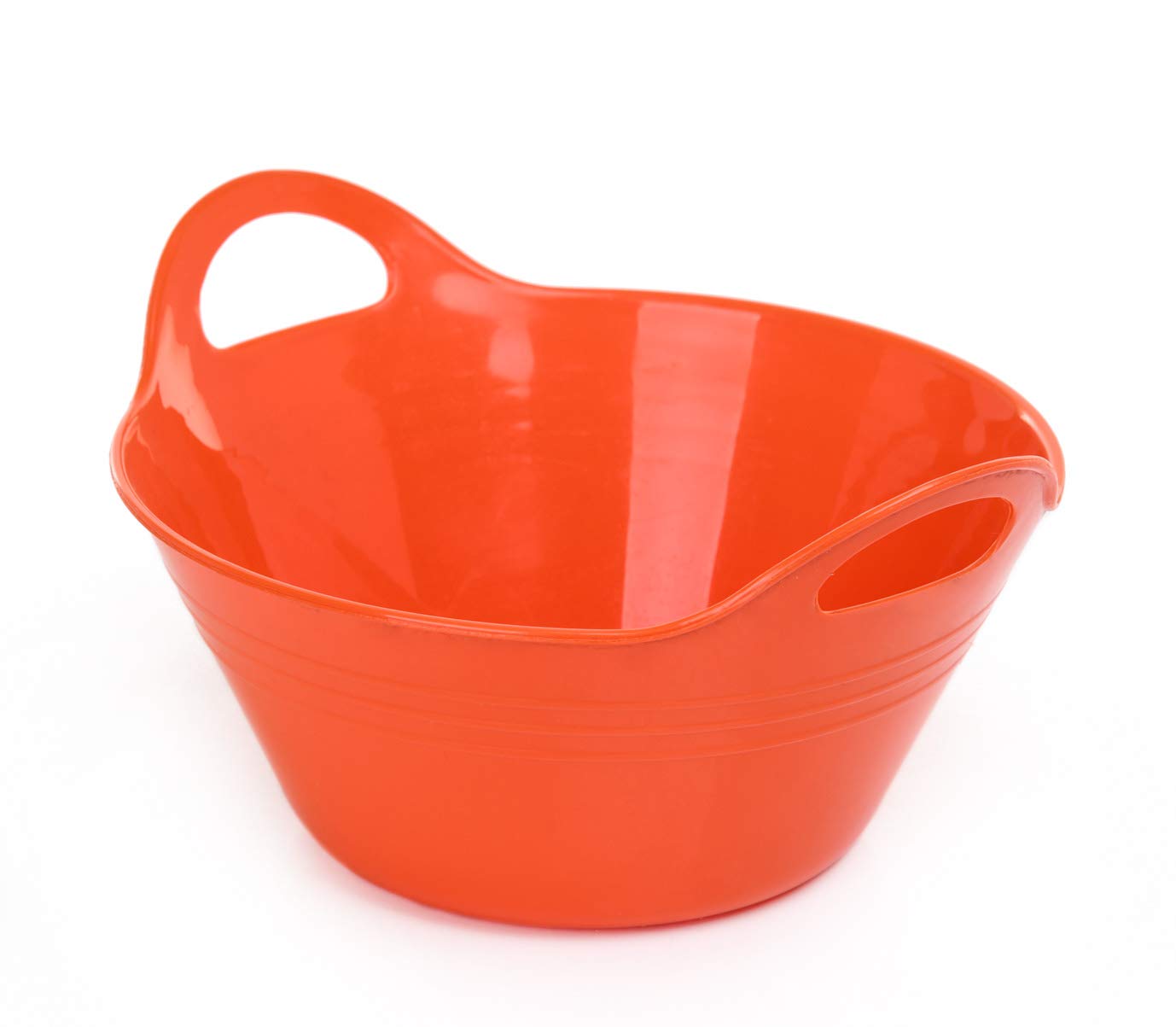 Mintra Home Plastic Bowls With Handles (4.5L Large 2Pk, Orange) - 11.25W X 5Inh (6.75Inh With Handles) - Great For Popcorn, Snac