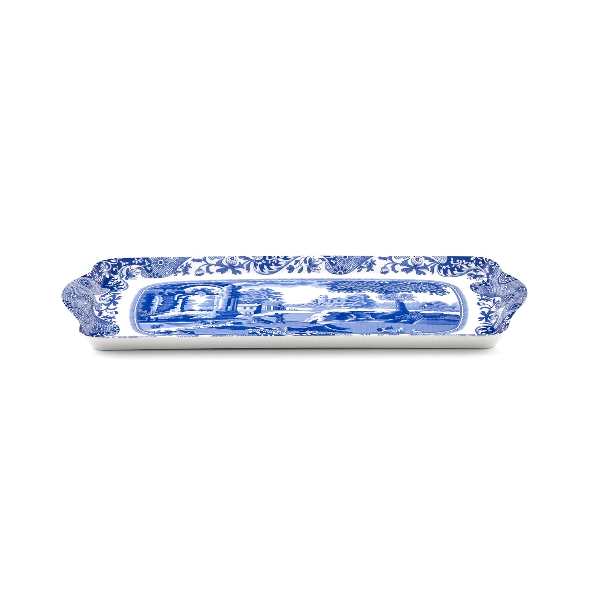 Pimpernel Spode Blue Italian Collection Sandwich Tray | Serving Platter | Crudit   And Appetizer Tray For Indoor And Outdoor Use