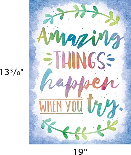 Teacher Created Resources Watercolor Positive Poster Pack, 13.38'' X 19.00''