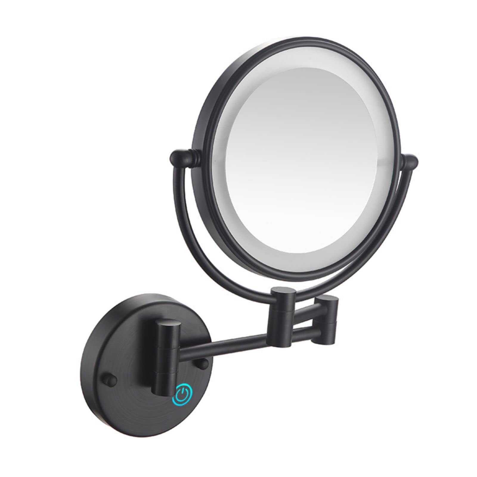JMFHCD LED Makeup Mirror with Lights and 10x Magnification Vanity Mirror Wall Mounted Round Double Sided Vanity Magnifying with 