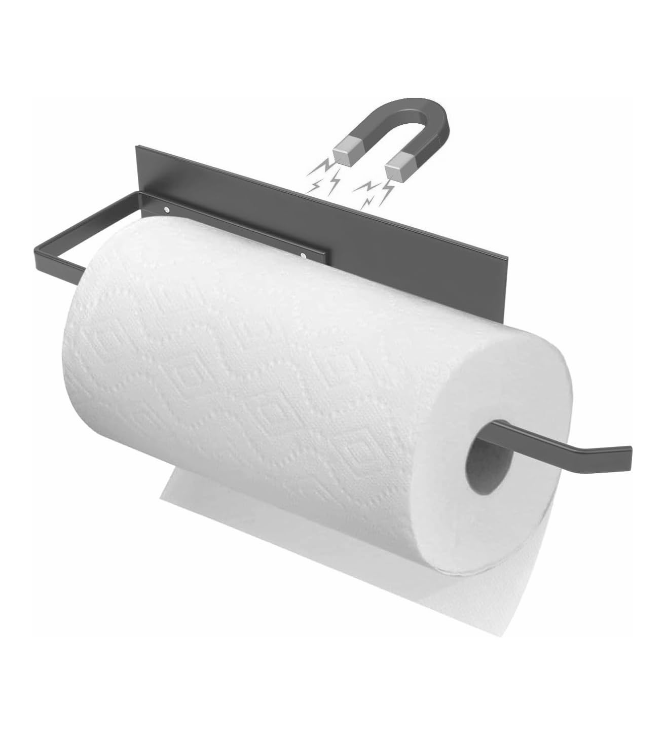 Organizemee Magnetic Towel Holder | Kitchen Tissue Roll Holder Aluminium Foil Roll, Plastic Wrap Paper Towel Holders | Multipurp