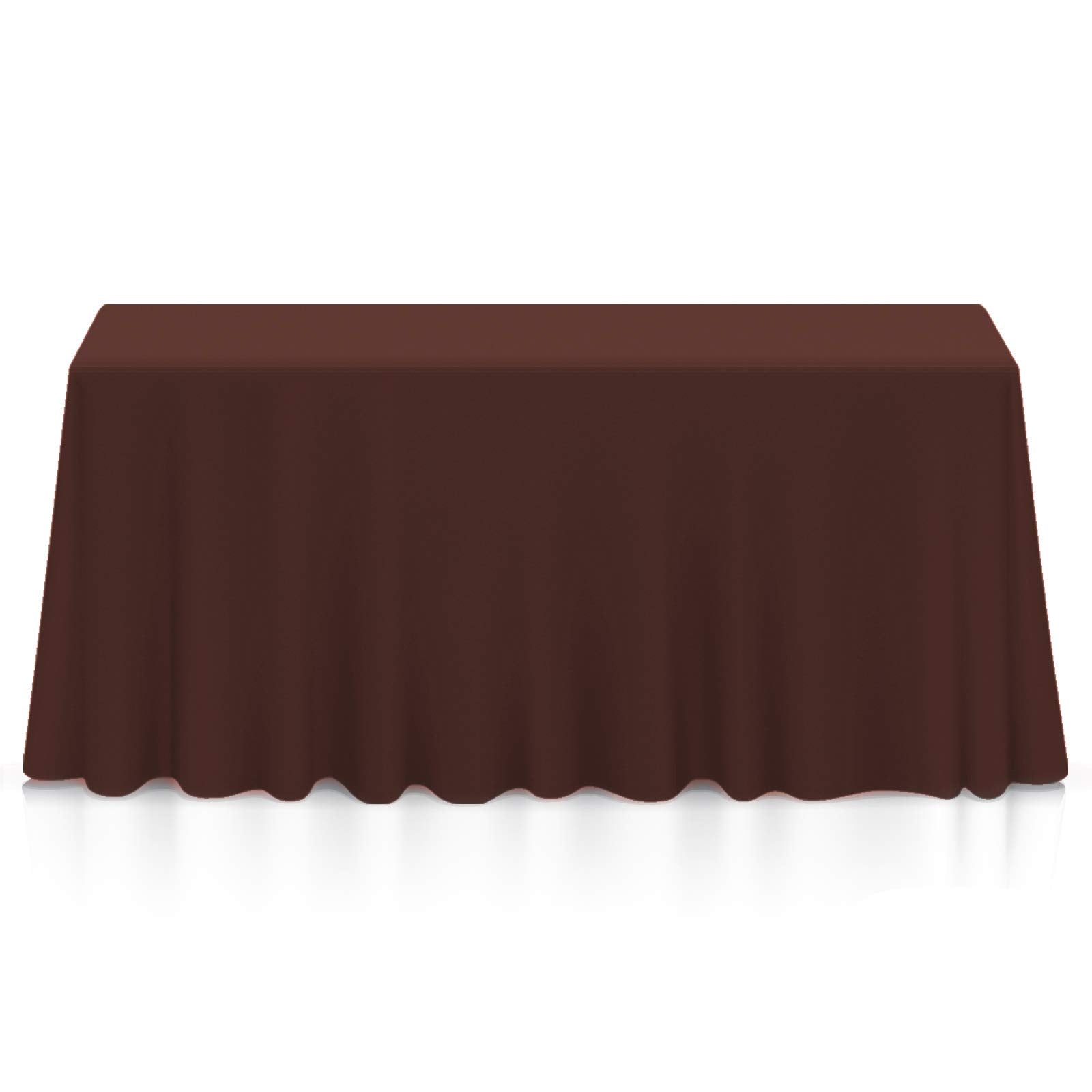 Lann'S Linens - 90'' X 156'' Premium Tablecloth For Wedding/Banquet/Restaurant - Rectangular Polyester Fabric Table Cloth - Choc