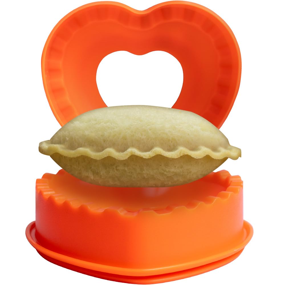 Sandwich Cutter and Sealer (Heart) - Crustless Sandwich Maker - Great for Lunchbox and Bento Box - Boys and Girls Kids Lunch - S