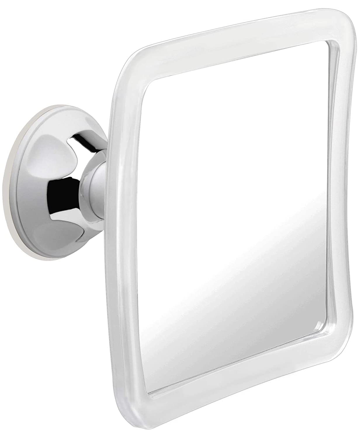 Fogless Shower Mirror For Shaving With Upgraded Suction, Anti Fog Shatterproof Surface And 360 Swivel - Includes Optional Hook A