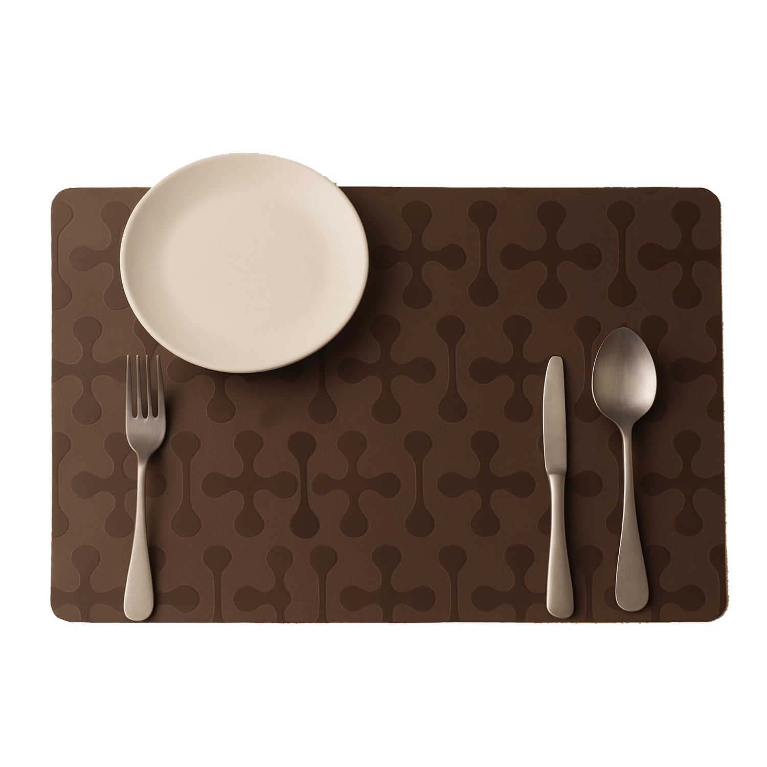 The Purple Tree Stylish PVC Waterproof Rectangular Placemats MultiPurpose Table Mats for 6 Seater Dining (13 X 19 Inches) Pack 