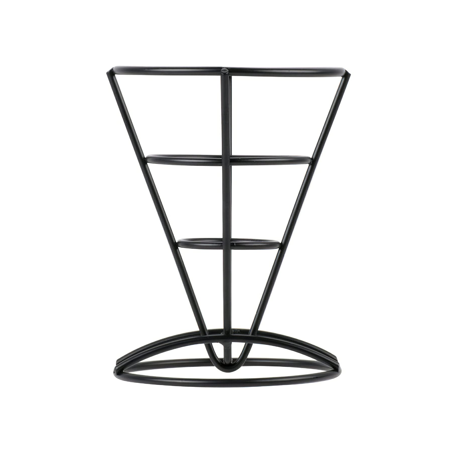 G.E.T. 4-61640 5    Dia. Black Metal Cone French Fry Holder, Iron (Qty 1)