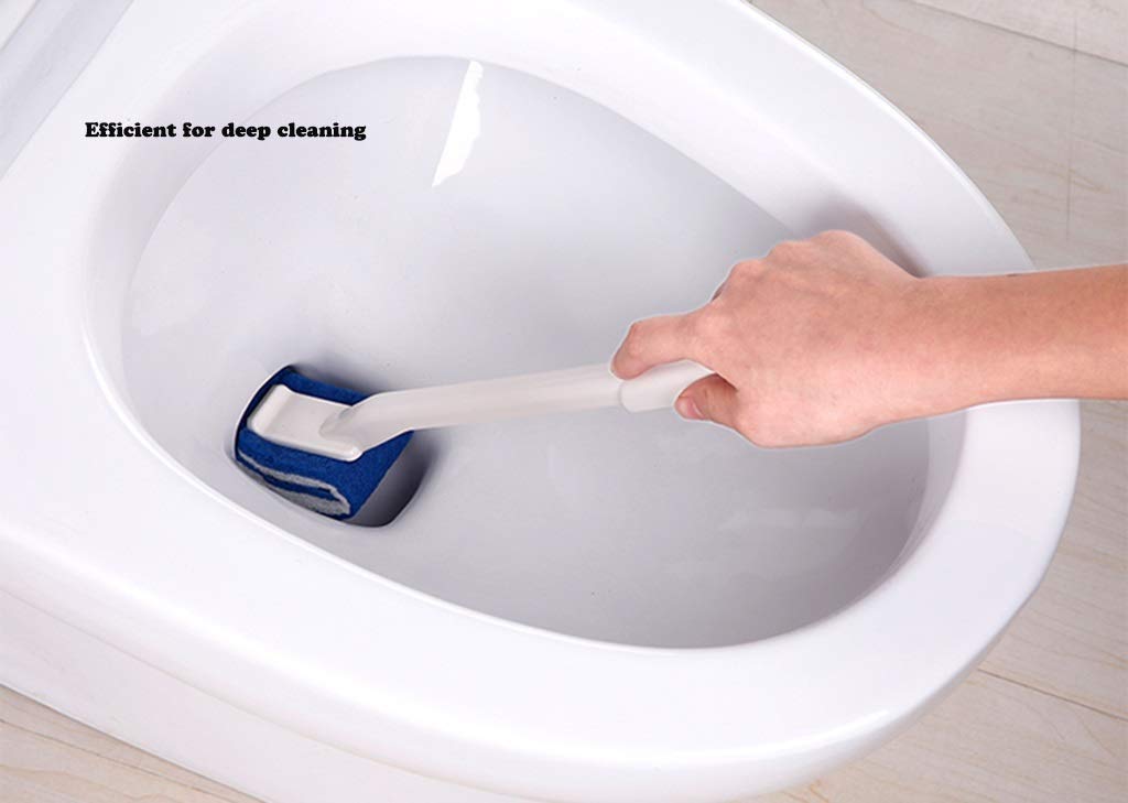 Toilet Brush Bowl Brush Bathroom Brush Under Rim Toilet Brush Scracth-Free Curved Good Grip Easy To Use Deep Cleaning No Scratch