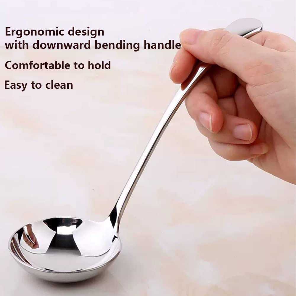 Siaiqiang Small Ladle,7.9 Inch Sauce Ladle,18/10 Stainless Steel Small Gravy Soup Serving Ladle For Sauces Or Serving Soup Spoon