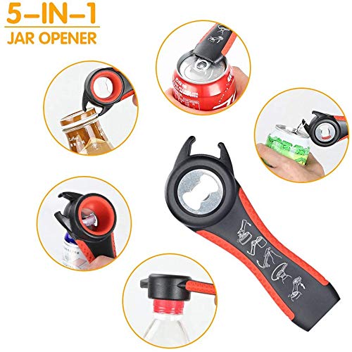 Jar Opener Bottle Opener And Ring Pull Can Opener For Seniors, Arthritis Hands And Anyone With Low Strength, Arthritis Jar Opene